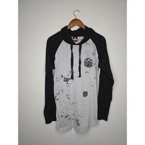 Southpole Hooded Long Sleeve Shirt Men’s Small Gray Lightweight Hoodie Y2K 2000s